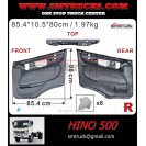 HINO 500 DOOR GARNISH (AUTO-BLUE) RH