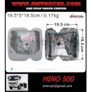 HINO 500 AUX MIRROR COVER CHR