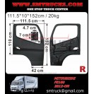 MITSUBISHI FE 160 DOOR ASSY (MIRROR HOLE) RH