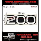 TOYOTA BU 62 W95 DOOR STICKER (200)